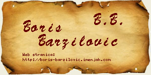 Boris Barzilović vizit kartica
